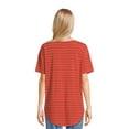 thumbnail image 4 of Time and Tru Women's Tunic Tee with Short Sleeves, 2-Pack, Sizes XS-XXXL, 4 of 5