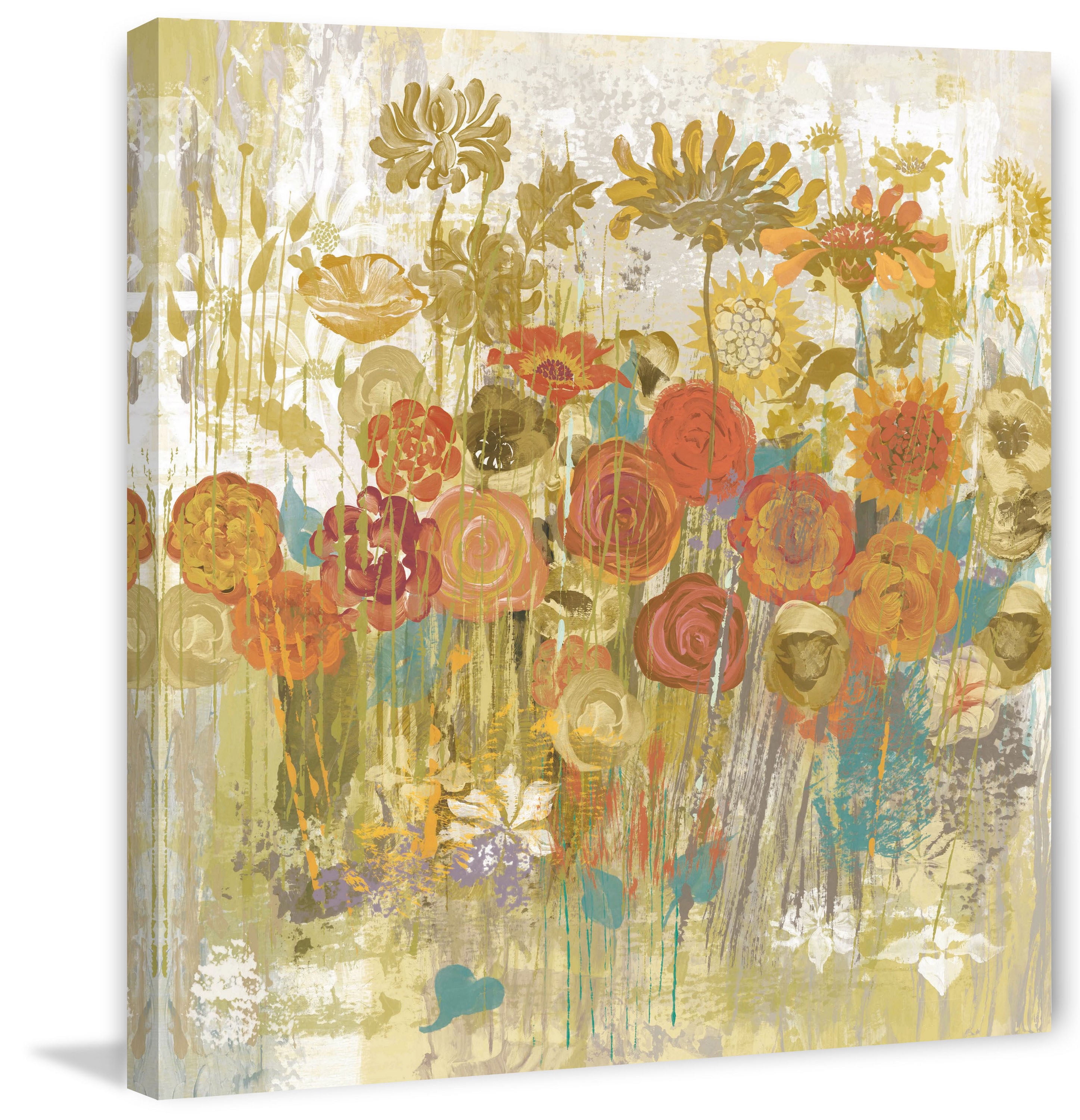 "Floral Frenzy" Painting Print on Canvas