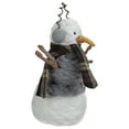 thumbnail image 2 of Northlight 11" Gray and White Knit Cotton Snowman Decoration, 2 of 4