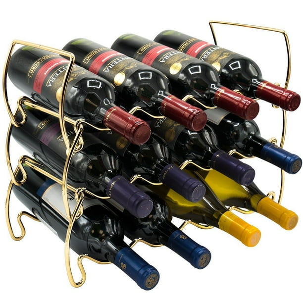 Sorbus 3Tier Stackable Wine Rack Classic Style Wine Racks for