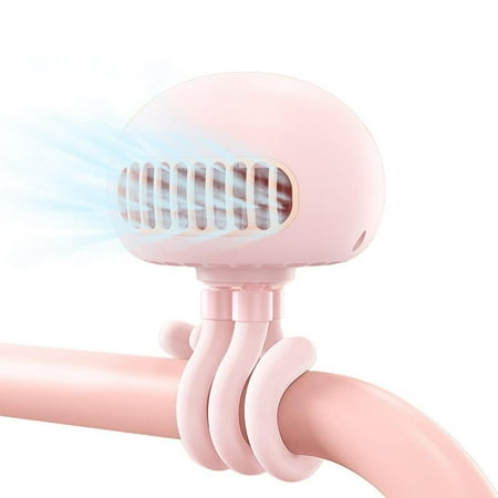 

TureClos Portable Stroller Fan Mini Fan with Flexible Tripod Clip on Stroller Fan 3 Speeds Rechargeable Fan for Stroller Crib Bike Desktop