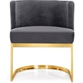 thumbnail image 4 of Meridian Furniture Gianna Grey Velvet Dining Chair, 4 of 5