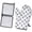 Pioneer Flower Floral-1, variant on Pioneer Flower Floral Print Pattern 2-Pack Oven Mitts Set, Heat Resistant Kitchen Gloves, 7.7" X 12"