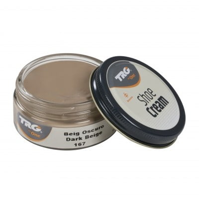 TRG Dark Beige shoe cream with beeswax, one of the best shoe polishes that nourishes, maintains, shines and enhances the color of leather shoes and leather boots.