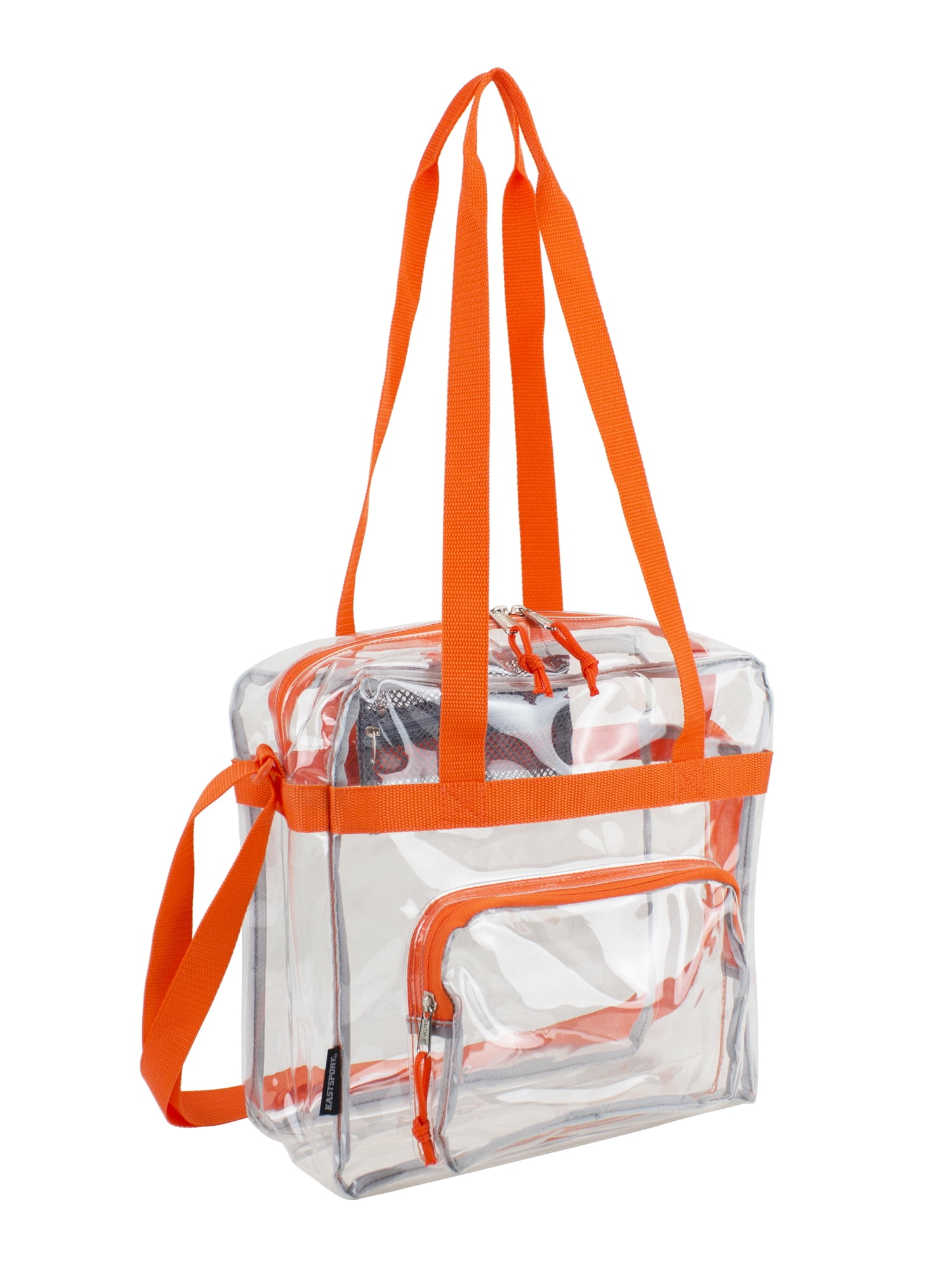 Eastsport Unisex Clear Stadium Approved Tote Orange