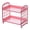Rose red, variant on for Creative 2 Hollow Out Foldable Shelf Countertop Cosmetic Storage Rack Vanity Tray Bathroom Kitchen Tabletop