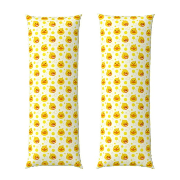 Balery Ducky Cartoon Funda Protectora para Almohada Corporal de Algodón Hipoalergénico con Cierre(55 x 21 pulgadas), Almohadas No Incluidas