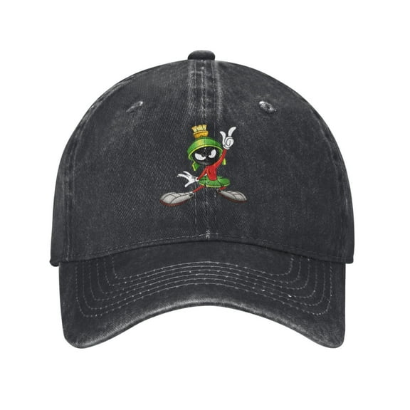 Marvin The Martian 2 Men And Women Denim Baseball Cap Adjustable Vintage Trucker Hat Washed Casquette Denim Cap Hat