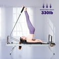 thumbnail image 4 of SogesPower Foldable Pilates Reformer Machine Pilates Equipment for Home and Gym Use, Balance Body Pilates Exerciser, Aerobic Fitness Pilates Exerciser, Up to 330lbs Weight Capacity, Sliver, 4 of 11