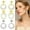 style2, variant on DESIGNICE 3 Pairs Statement Earrings for Women,Dense Rhinestone Layout Gold Earrings for Women,Starlit Mood Statement Earrings,Style1