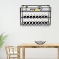 thumbnail image 3 of Industrial 31.5in Rustic Metal Wine Racks Wall Mounted with 8 Stem Glass Holder, 3 of 12
