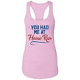 thumbnail image 2 of You Had Me at Home Run Ladies Racerback Tank, 2 of 2