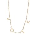 thumbnail image 3 of Collar, collar con nombre personalizado, collar de voto con letras espaciadas con una cadena de clavícula de estilo minimalista y moderno, 3 of 4