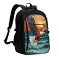 thumbnail image 1 of Disketp Textured Bald Eagle Mochila de Viaje Estampada para Laptop con Puerto de Carga USB, Mochila Impermeable para Computadora – Regalo para Hombres y Mujeres, 1 of 7