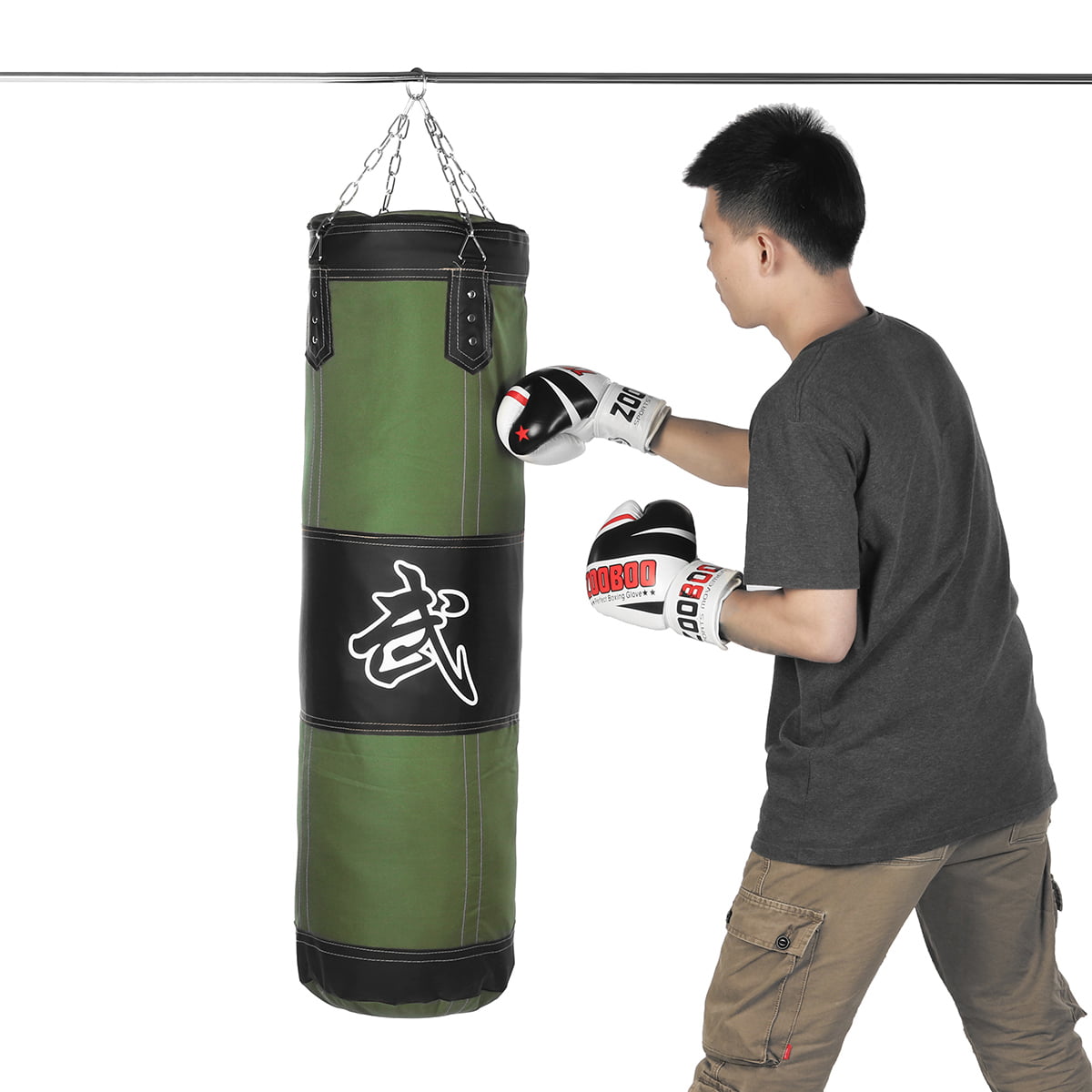 Ceiling,Chain Gloves Custom Set NEW 4ft 5ft Filled Heavy Kick Boxing Punch Bag 