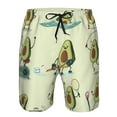 thumbnail image 4 of Kll Avocado For Exercise Men'S Casual Summer Beach Shorts Hawaiian Shorts With Pockets-Small, 4 of 9