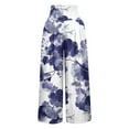 thumbnail image 5 of Dyegold Wide Leg Pants For Women Casual Boho Floral Printed Lounge Palazzo Pants Summer Loose Straight High Waisted Trouser, 5 of 5