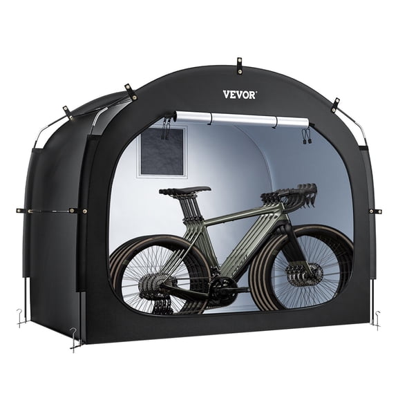 Bike Storage Tent for 4-5 Bikes Outdoor Waterproof Ventilated Easy Install High Strength Fiberglass Dual Zippers