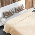 thumbnail image 5 of Yayeee Pillowcase King Size Set of 2 Satin Wrinkle Resistant Envelope Pillow Case, Tribal Art, 5 of 8