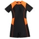 thumbnail image 3 of Traje de baño de moda de manga corta Fernando para mujer negro y naranja, 3 of 8