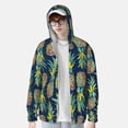 thumbnail image 2 of Fuzoiu Colorful Pineapples Print Unisex Sun Protection Hoodie,UPF 50+ Light Jacket,Full Zip Sun Protection Hoodie,Long Sleeve Sun Shirts,for Outdoor Activities-Small, 2 of 7