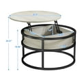 Dextrus Round Lift Top Coffee Table, Center Tables with Hidden Storage