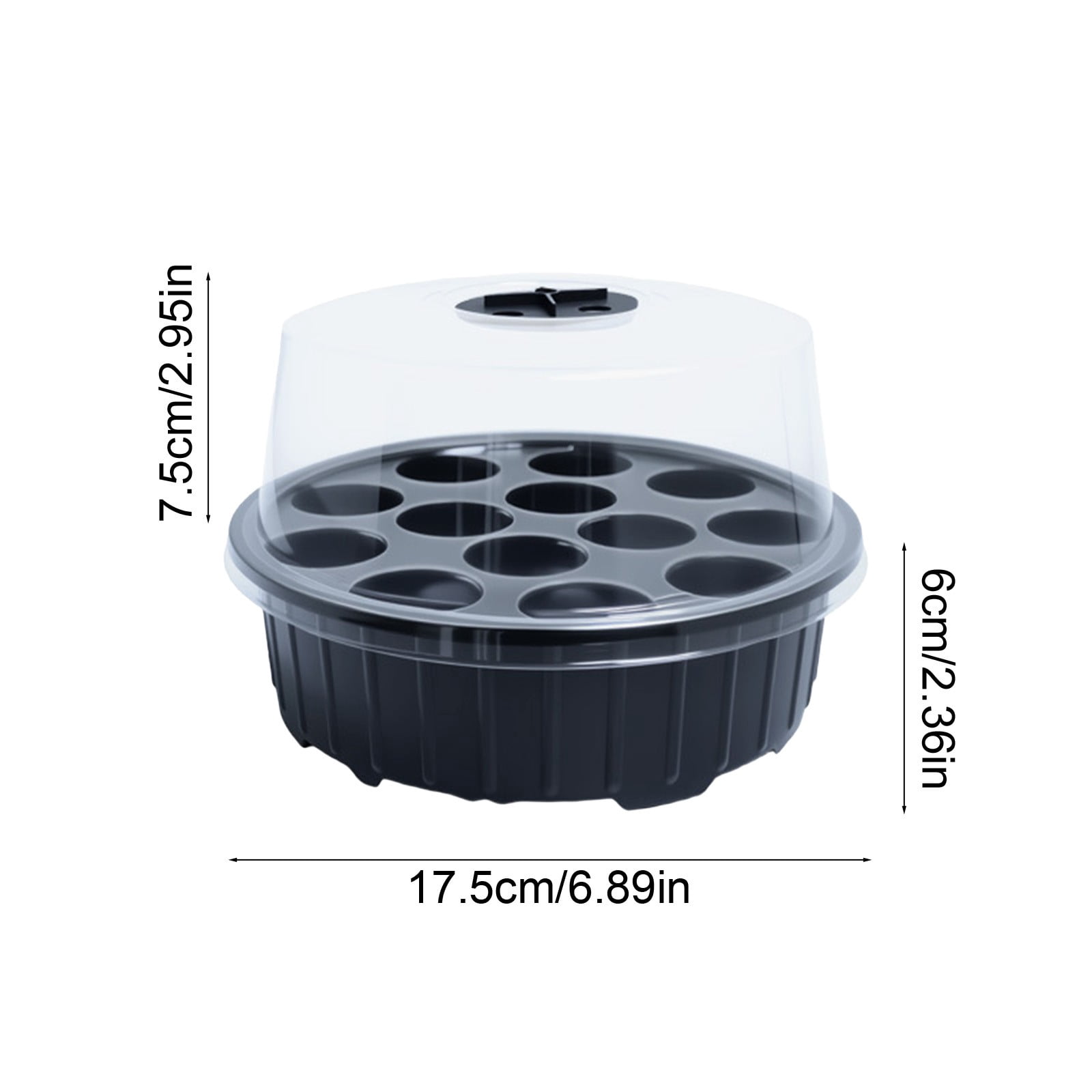 13 Cell Mini Starter Tray with Ventilated Cover, Compact Indoor Garden Kit for Herbs and s, Small Propagation Box with Drainage for Home Planting Projects and Hobbies