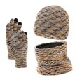 thumbnail image 1 of Gorros de invierno para hombre y mujer, guantes con pantalla táctil, bufanda para el cuello, conjunto de calentador, gorro de punto con forro polar, regalos para hombres y mujeres, 1 of 3