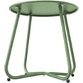 thumbnail image 5 of JTAOT Trendy UV-protected Powder Coated Steel Round End Table, Sage Green, 5 of 14