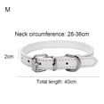 thumbnail image 7 of SPRING PARK Dog Cat Puppy Strap Walking Traction Faux Leather Neck Collar Adjustable 7 Colours Pet Supplies, 7 of 7