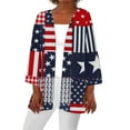 thumbnail image 2 of Nrmvnmi Women Open Front Lightweight Cardigan Summer Puff Sleeve Cardigans Fashion Floral Printed Kimono Cardigan Casual Loose Fit Cover Up Blouse Tops, 2 of 5