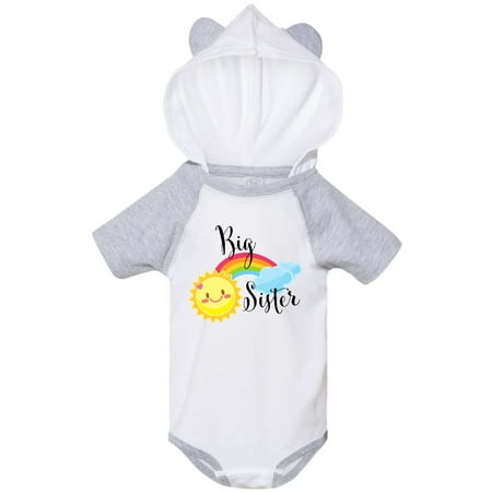 

Inktastic Big Sister- sun and rainbow Gift Baby Girl Bodysuit
