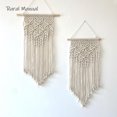 thumbnail image 2 of Juego de 2 piezas de macramé para colgar en la pared, decoración de la pared del hogar, tapiz de pared tejido a mano, decoración para sala de estar y dormitorio, 33*68CM,35*72CM, 2 of 5