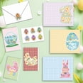 thumbnail image 6 of LGHDIWN 12 Pack Easter Greeting Cards Set with Envelopes & Stickers - Happy Easter Bunny Egg Blank Cards for Classroom Exchange, Spring Holiday Party Favors, 6 of 7