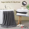 thumbnail image 2 of Toallas de baño Orighty de microfibra, 2 unidades, 70 x 140 cm, color gris, 2 of 7