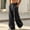 Black, variant on Fengqque Men's Wide Leg Loose Pants Dressy Casual Drawstring Elastic Waist Trousers with Pockets Navy XL
