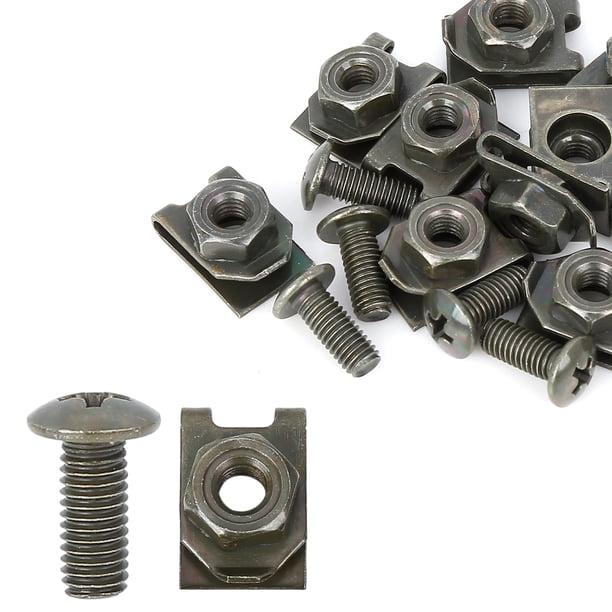 10 Juegos 5x12mm Coche Clips U Clip Phillips Tornillo Surtido Verde