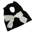 thumbnail image 2 of Bolso de mano para mujer, de piel sintética, con lazo, moderno, suave, portátil, con asa, color negro, tamaño libre, 2 of 8