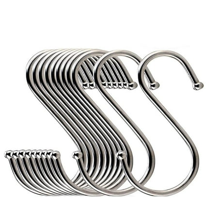 

Yinmgmhj command hooks Pot Stainless Pcs Hanger Storage Steel Kitchen Rack 20 Clothes S Metal Pan Hooks Hooks Kitchen Hooks