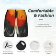 thumbnail image 3 of Fotbe Retro Space Rocket Launch Traje de Baño para Hombre – Shorts de Natación de Secado Rápido con Forro y Bolsillos-Large, 3 of 6