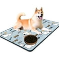 thumbnail image 3 of Tiberpet Dog Bowl Mat Absorbent Mat for Dog Cat Water Bowl Non Slip for Floor, Cat Food Rug Waterproof for Feeding, 3 of 9