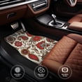 thumbnail image 4 of ZICANCN Waterproof Car Floor Mats Full Set, Traditional Red Paisley Floral Automotive Carpet Mats for Vehicle Trucks Suv Jeep, 4 Pieces, 4 of 6