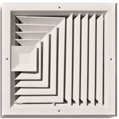 Truaire 3 Way Aluminum Square Ceiling Diffuser 8 In X 8 In