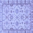 thumbnail image 1 of Ahgly Company Machine Washable Indoor Square Oriental Blue Traditional Area Rugs, 6' Square, 1 of 4