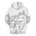 thumbnail image 6 of POBUDS Hoodie, Regular Fit Sporty Pullover Hooded Sweatshirt for Men Women Cinque Terre Italy Town M, 6 of 6