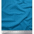 thumbnail image 1 of Soimoi Blue Rayon Fabric Mosaic Stripe Print Sewing Fabric Yard 42 Inch Wide, 1 of 3