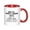 Red-1, variant on Left Handed Lefty Novelty Coffee Mug 11oz - Home & Office Use, Funny Gag Gift for Lefties(Pink-2)