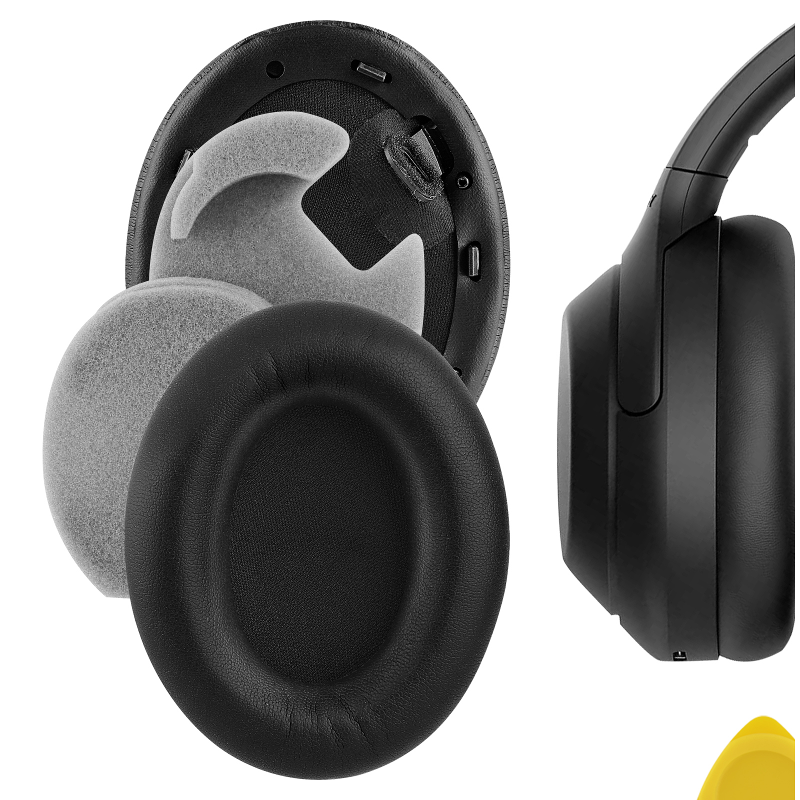 Geekria QuickFit Replacement Ear Pads for Sony WH1000XM4 Wireless Headphones Ear Cushions