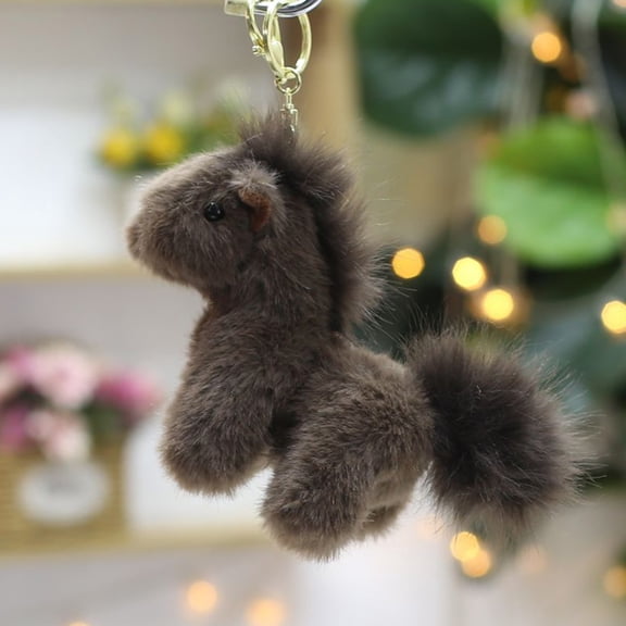 Year Of The Horse Keychain,Cute Little Horse Plush Toy,Zodiacs Animal Mascot,Backpack Ornament,Soft Plush Doll,Holiday Decoration,Cartoon Horse Plush,Plush Horse Keychain,Cute Horse Pendant