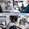 thumbnail image 3 of MAONO Micrófono USB Condensador, Microfono PC con Chipset de Sonido Profesional 192KHZ/24BIT para Grabación, Podcast, Streaming, Gamer, Compatible con PC Celular PS5 Mac, PM461TR, 3 of 8
